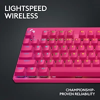 Logitech G PRO X TKL LIGHTSPEED Bluetooth Backlit Mechanical Tactile Gaming Keyboard - Magenta - En - Only at Best Buy