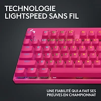 Logitech G PRO X TKL LIGHTSPEED Bluetooth Backlit Mechanical Tactile Gaming Keyboard - Magenta - En - Only at Best Buy