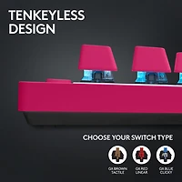 Logitech G PRO X TKL LIGHTSPEED Bluetooth Backlit Mechanical Tactile Gaming Keyboard - Magenta - En - Only at Best Buy