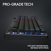 Logitech G PRO X TKL LIGHTSPEED Bluetooth Backlit Mechanical Clicky Gaming Keyboard