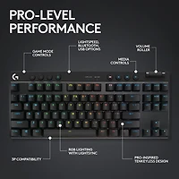 Logitech G PRO X TKL LIGHTSPEED Bluetooth Backlit Mechanical Clicky Gaming Keyboard