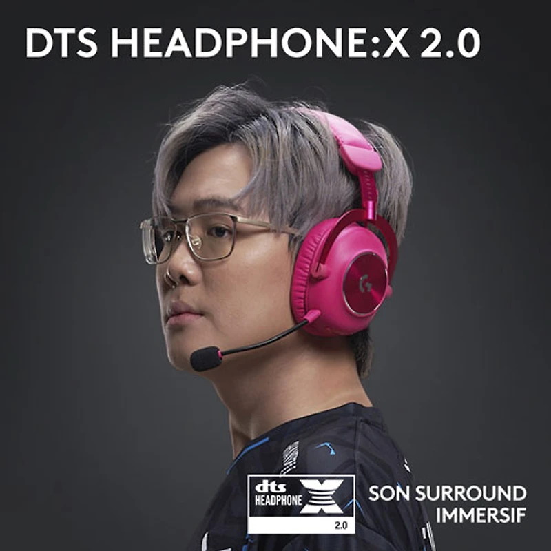 Casque de jeu sans fil G PRO X 2 LIGHTSPEED de Logitech - Magenta - Exclusivité de Best Buy