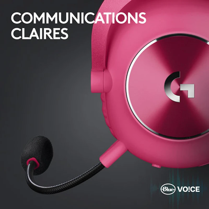 Casque de jeu sans fil G PRO X 2 LIGHTSPEED de Logitech - Magenta - Exclusivité de Best Buy