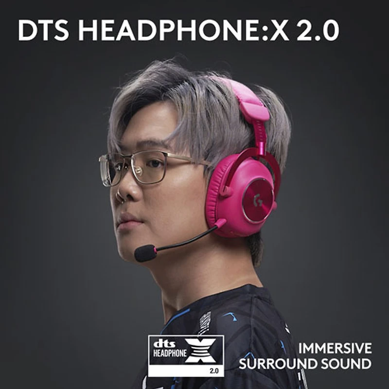 Casque de jeu sans fil G PRO X 2 LIGHTSPEED de Logitech - Magenta - Exclusivité de Best Buy