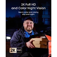 eufy E340 Wi-Fi 2K Dual Camera Video Doorbell with Chime - Black/White