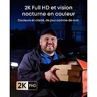 Sonnette vidéo Wi-Fi à deux caméras 2K avec carillon E340 d'eufy - Noir/Blanc