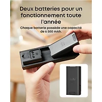 Sonnette vidéo Wi-Fi à deux caméras 2K avec carillon E340 d'eufy - Noir/Blanc