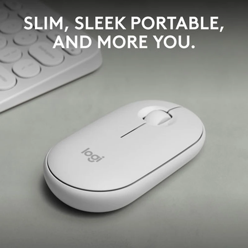 Souris optique Bluetooth de 4000 ppp Pebble 2 M350s de Logitech - Blanc tonal
