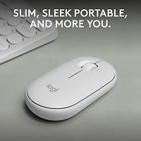 Souris optique Bluetooth de 4000 ppp Pebble 2 M350s de Logitech - Blanc tonal