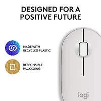 Souris optique Bluetooth de 4000 ppp Pebble 2 M350s de Logitech - Blanc tonal