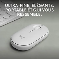 Souris optique Bluetooth de 4000 ppp Pebble 2 M350s de Logitech - Blanc tonal