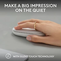 Souris optique Bluetooth de 4000 ppp Pebble 2 M350s de Logitech - Blanc tonal