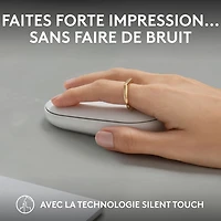 Souris optique Bluetooth de 4000 ppp Pebble 2 M350s de Logitech - Blanc tonal