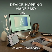 Souris optique Bluetooth de 4000 ppp Pebble 2 M350s de Logitech - Rose tonal