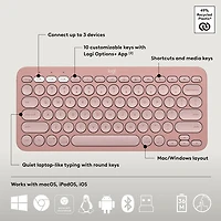 Logitech Pebble 2 Bluetooth Optical Ergonomic Keyboard & Mouse Combo