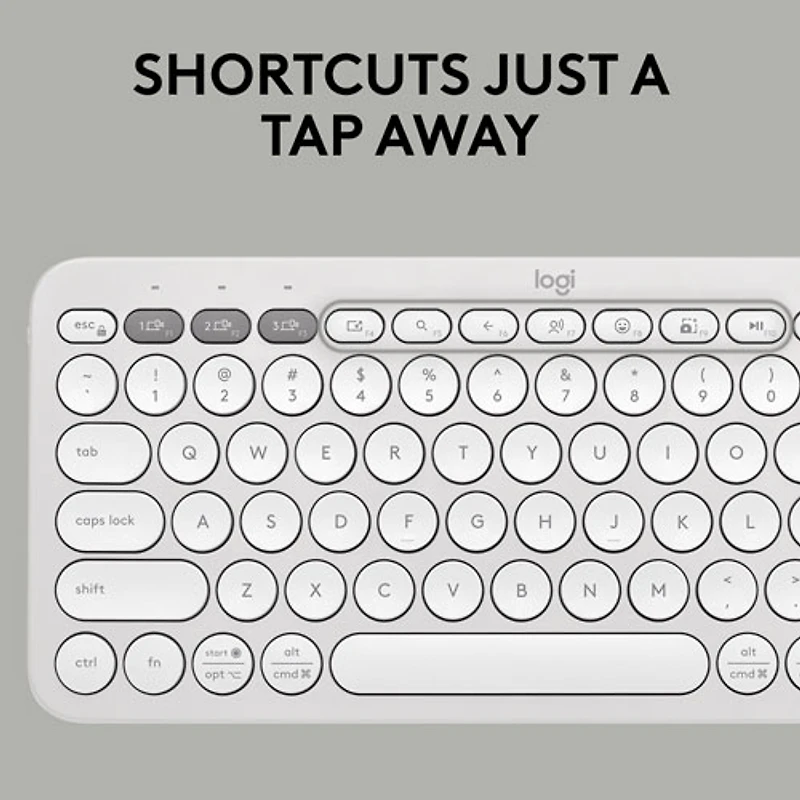 Ensemble avec souris optique et clavier ergonomique Bluetooth Pebble 2 de Logitech - Blanc - Anglais