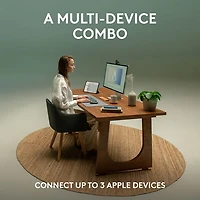 Ensemble avec souris optique et clavier ergonomique Bluetooth Pebble 2 de Logitech pour Mac - Blanc - Anglais