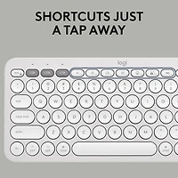 Ensemble avec souris optique et clavier ergonomique Bluetooth Pebble 2 de Logitech pour Mac - Blanc - Anglais