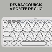 Ensemble avec souris optique et clavier ergonomique Bluetooth Pebble 2 de Logitech pour Mac - Blanc - Anglais