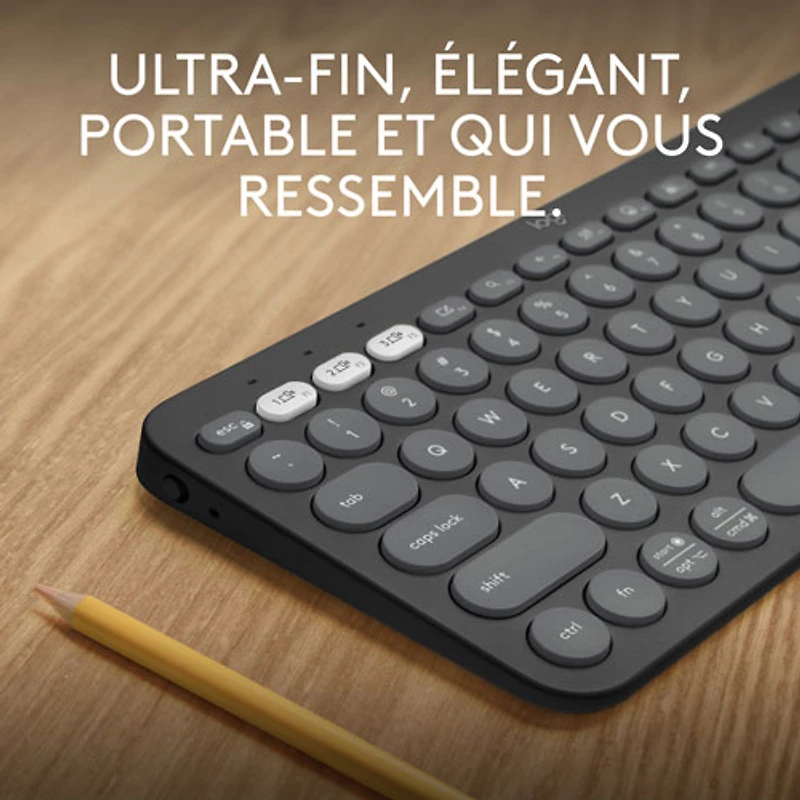 Logitech K380s Wireless Slim TKL Keyboard with Customizable Shortcuts - Tonal Graphite
