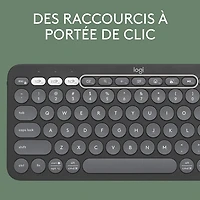Logitech K380s Wireless Slim TKL Keyboard with Customizable Shortcuts - Tonal Graphite