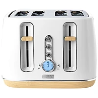 Haden Dorchester Toaster - 4-Slice - Matte White
