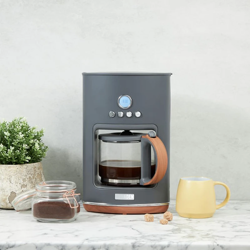 Cafetière à filtre programmable Dorchester Ultra Pebble de Haden - 10 tasses - Gris