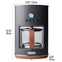 Cafetière à filtre programmable Dorchester Ultra Pebble de Haden - 10 tasses - Gris