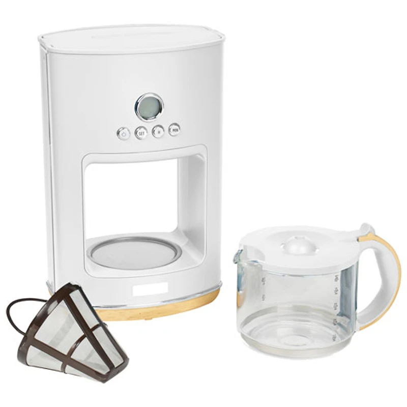 Cafetière à filtre programmable Dorchester Ultra Pebble de Haden - 10 tasses - Blanc
