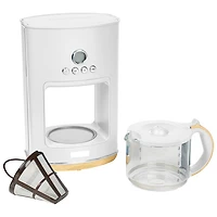 Cafetière à filtre programmable Dorchester Ultra Pebble de Haden - 10 tasses - Blanc