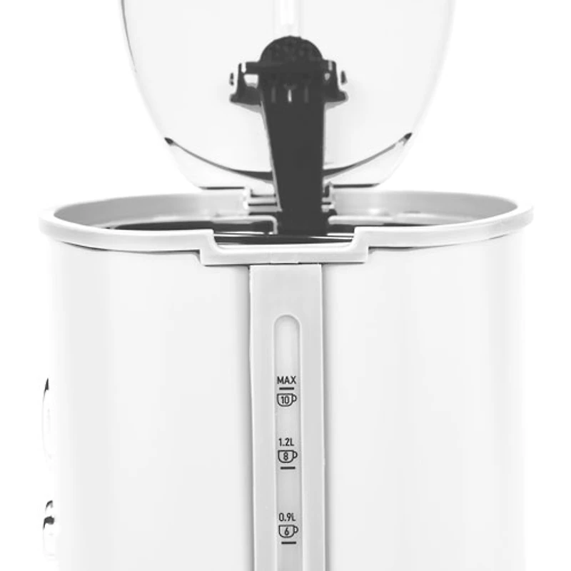 Cafetière à filtre programmable Dorchester Ultra Pebble de Haden - 10 tasses - Blanc