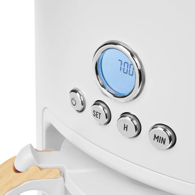 Cafetière à filtre programmable Dorchester Ultra Pebble de Haden - 10 tasses - Blanc