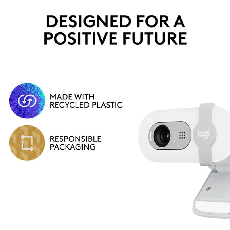 Logitech Brio 100 Full HD 1080p Webcam with Built-in Microphone