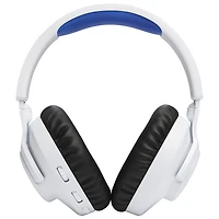 JBL Quantum 360P Wireless Gaming Headset - White/Blue