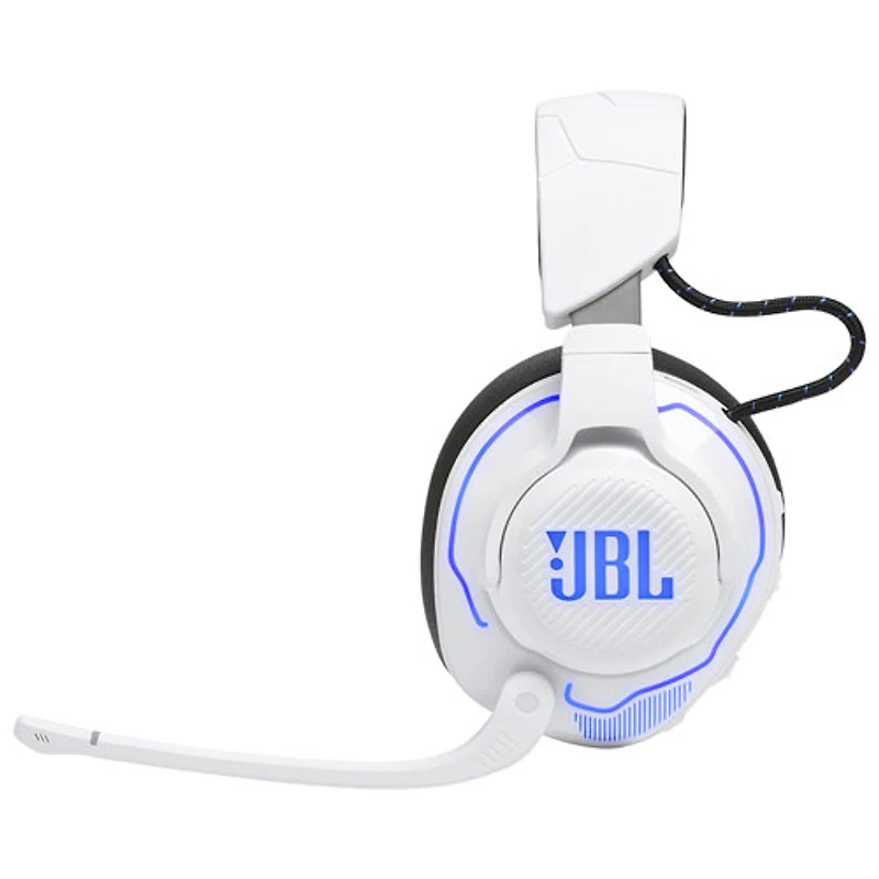 JBL Quantum 910P Wireless Gaming Headset - White/Blue