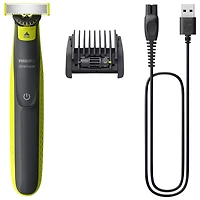 Ensemble des Fêtes avec tondeuse pour le visage OneBlade 360 de Philips (QP2724BP) et lame 360 en prime
