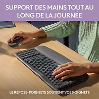 Logitech Wave Keys MK670 Wireless Optical Ergonomic Keyboard & Mouse Combo - Graphite - French