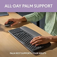 Logitech Wave Keys MK670 Wireless Optical Ergonomic Keyboard & Mouse Combo - Graphite