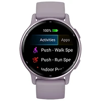 Montre intelligente Bluetooth de 42 mm vivoactive 5 de Garmin - Orchidée