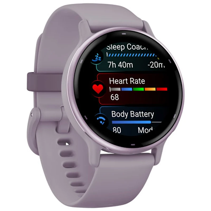 Montre intelligente Bluetooth de 42 mm vivoactive 5 de Garmin - Orchidée