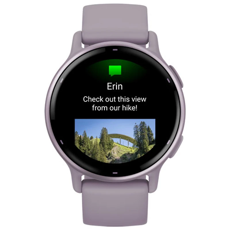 Montre intelligente Bluetooth de 42 mm vivoactive 5 de Garmin - Orchidée