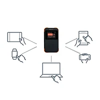 SIMO Solis 5G Mobile Wi-Fi Hotspot with Lifetime Data - Black/Orange