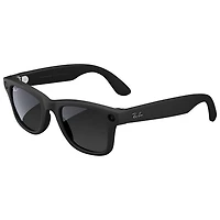 Ray-Ban | Meta Wayfarer Glasses with AI, Photo, Video, Audio & Messaging - Matte Black/Polarized Gradient Graphite - Large