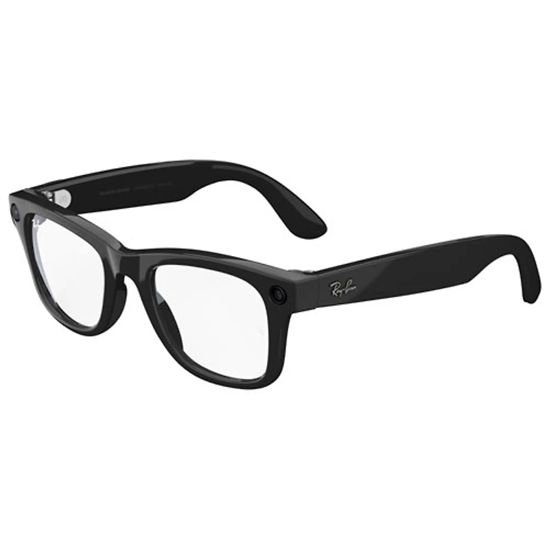 Lunettes Wayfarer de Ray-Ban/Meta avec IA, photo, vidéo, audio et messagerie - Noir brillant/Transparent
