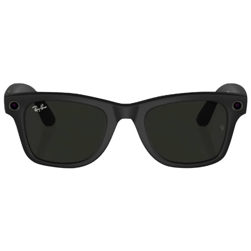 Lunettes Wayfarer (1re génération) de Ray-Ban | Meta avec IA, photo, vidéo, audio et messagerie - Noir mat/Transitions transparents à verts G-15