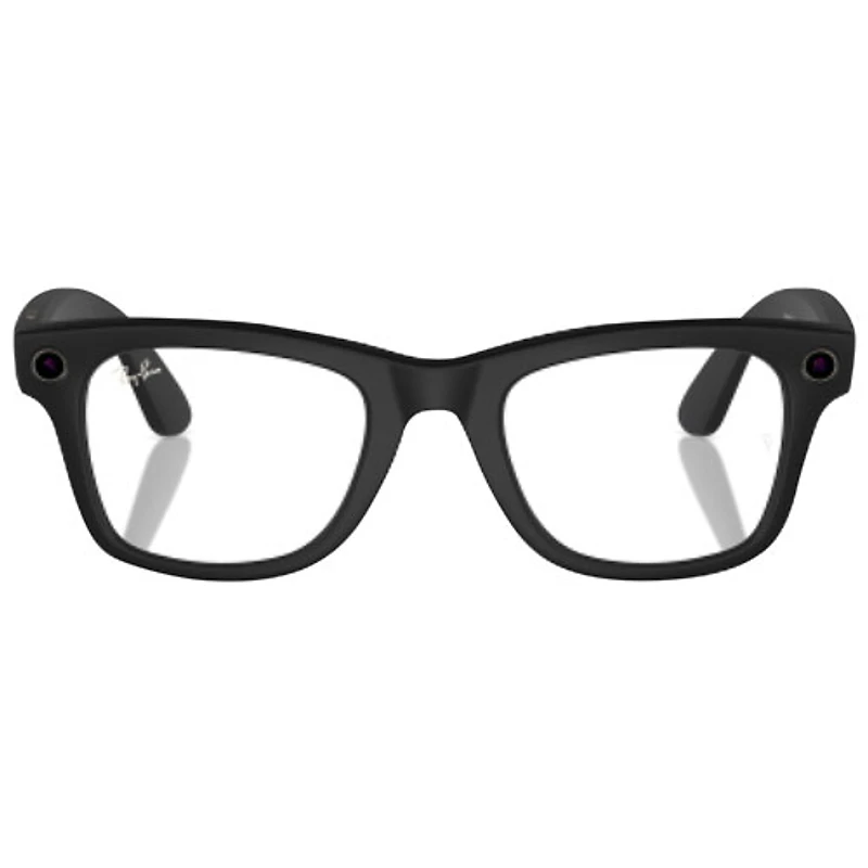 Lunettes Wayfarer (1re génération) de Ray-Ban | Meta avec IA, photo, vidéo, audio et messagerie - Noir mat/Transitions transparents à verts G-15