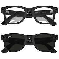 Lunettes Wayfarer (1re génération) de Ray-Ban | Meta avec IA, photo, vidéo, audio et messagerie - Noir mat/Transitions transparents à verts G-15