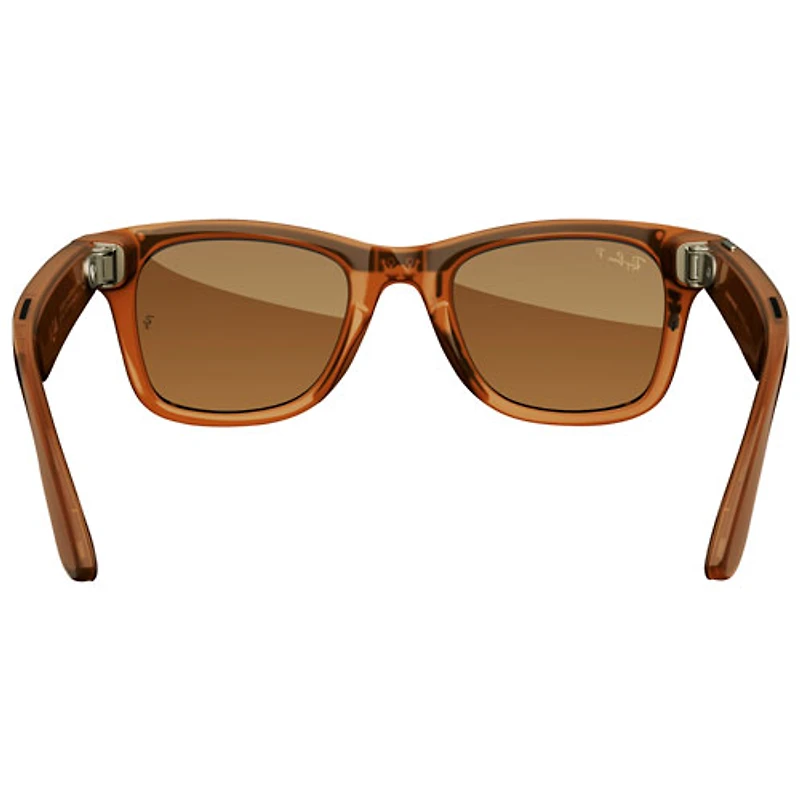 Ray-Ban | Meta Wayfarer (Gen 1) Glasses with AI, Photo, Video, Audio & Messaging - Shiny Caramel/Polarized Brown