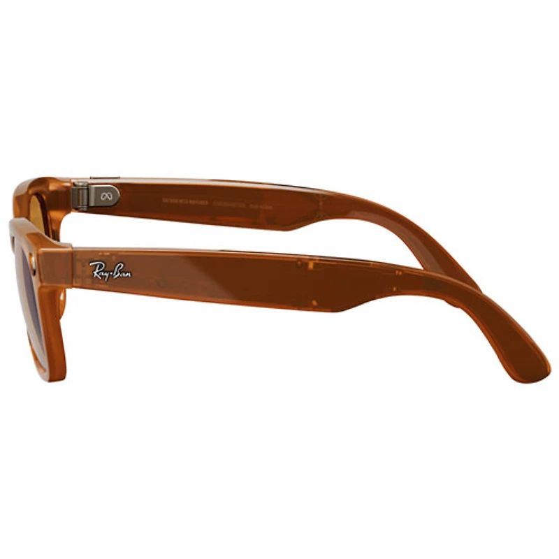Ray-Ban | Meta Wayfarer (Gen 1) Glasses with AI, Photo, Video, Audio & Messaging - Shiny Caramel/Polarized Brown