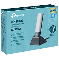 Adaptateur sans fil Wi-Fi 6 à gain élevé Archer AX1800 de TP-Link (TX20UH)